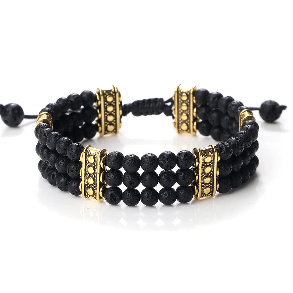 Verstellbare Wickel -Perlen -Armbänder 4mm Tiger Augenstein Malachit Onyx Chakra Perlen Armbänder & Bangel Frauen Männer Yoga Geschenke