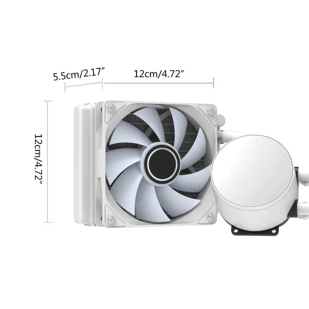 Funkcjonalny CPU Liquid Cooler RGB CPU Water Cooler 4-pinowe wentylatory PWM cichy wentylator