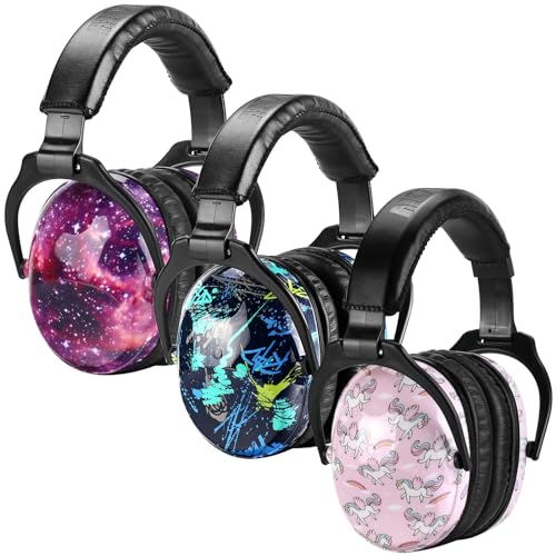 Image of ZOHAN Kids Ear Protection 3 Pack, Noise Canceling Headphones for Monster Jam, Concerts, Fireworks, Air Shows, Autism