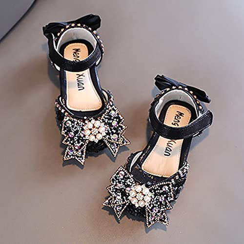 Girls Leopard Boots Summer Girls Dress Shoes Dance Performance Shoes Pearl Sequin Ribbon Bow4