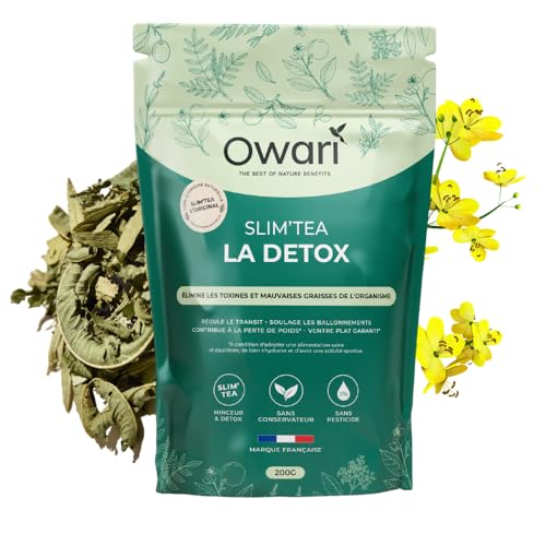OWARI SLIM TEA - The Cure Détox - Soutien Régime - Cure Détox 30 jours - Thé en Vrac 200 g - Boisson 100% Naturelle et Produite en France