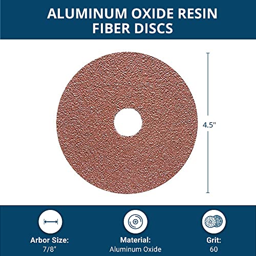 Benchmark Abrasives BM-RFD45A60 4 1/2 Inch Sanding Discs Aluminum Oxide Resin Fiber Grinding Disc thumb #4