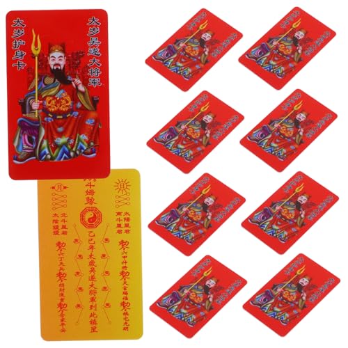 SOPOTUTU 10個太歳幸運カード 風お守り 財や携帯用 スピリチュアルグッズ 守護と成功の祝福カード 風水アイテム お正月 にも