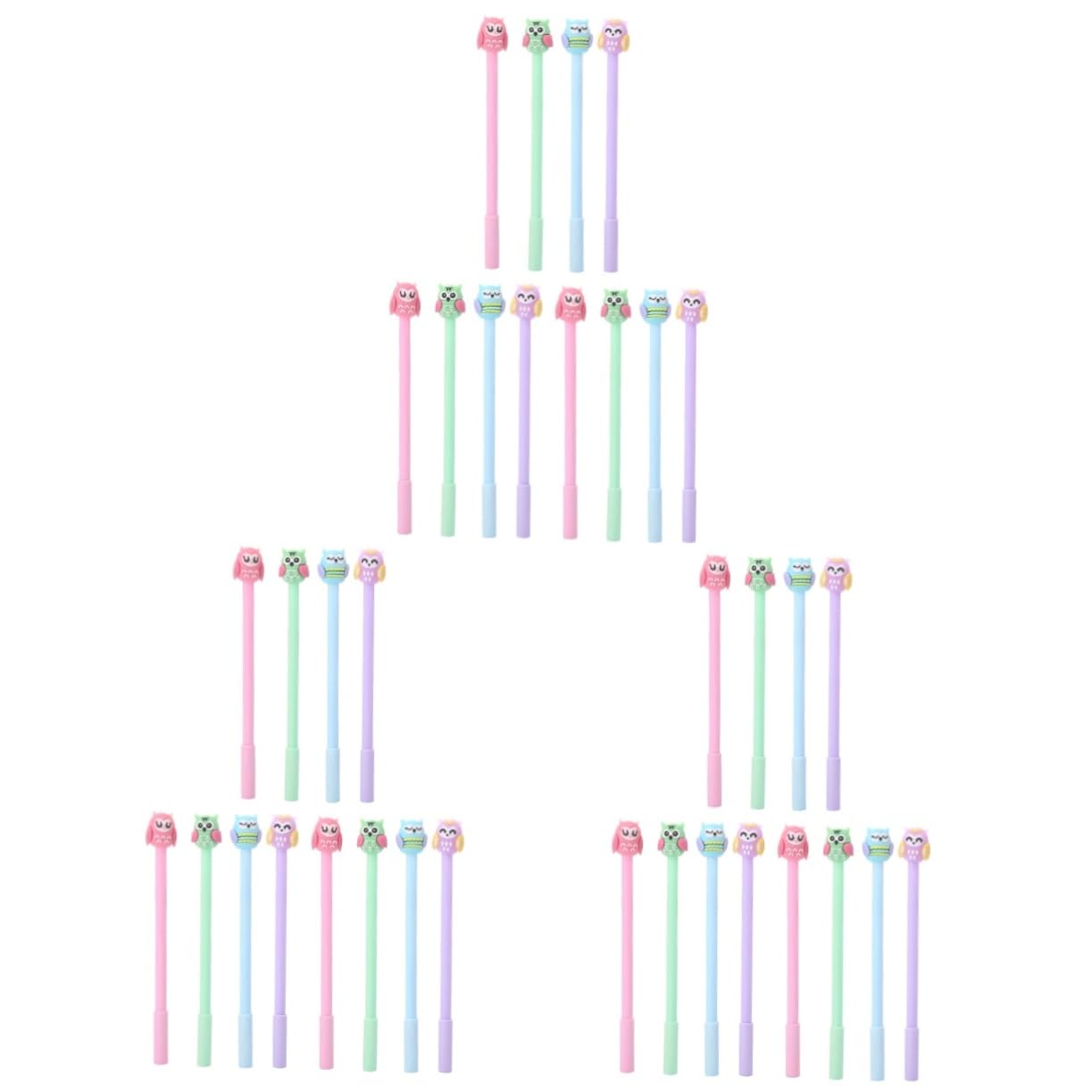 MAGICLULU 3 Set di Penne in Silicone con Inchiostro Gel Cancelleria Scolastica Design a Forma di Gufo Penne per Studenti per Ragazzi E Ragazze Adulti 12 Pezzi*3