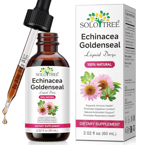 Echinacea Drops Echinacea Liquid Extract | Immune Support Food Supplement | Natural Antioxidant | Vegan & Alcohol-Free | 60ml