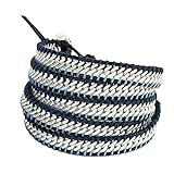 nuraghenkultur  NAKAMOL Wickelarmband Silber/Blau N20308