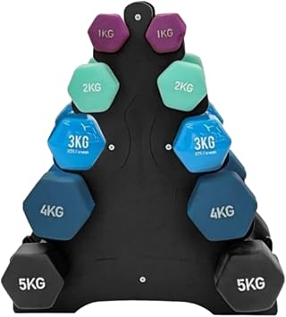 Vinyl Dumbbell Set And Weight Rack Stand