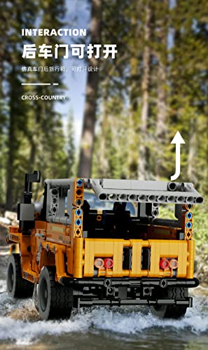 litodinogo TGL T2001 Technik Zurückziehen Toyota J40 Bausteine,Offroad-Geländewagen Modellauto-Bausatz, Spielzeugauto… – Bild 4