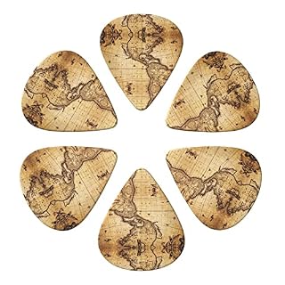 Lot de 6 médiators carte du monde pour guitare acoustique, guitare électrique, basse, ukulélé – fins, moyens et épais. - Les Beatles, Paul McCartney, John Lennon, RIngo Starr, George Harrison Lot de 6 médiators carte du monde pour guitare acoustique, guitare électrique, basse, ukulélé – fins, moyens et épais. – Image 4