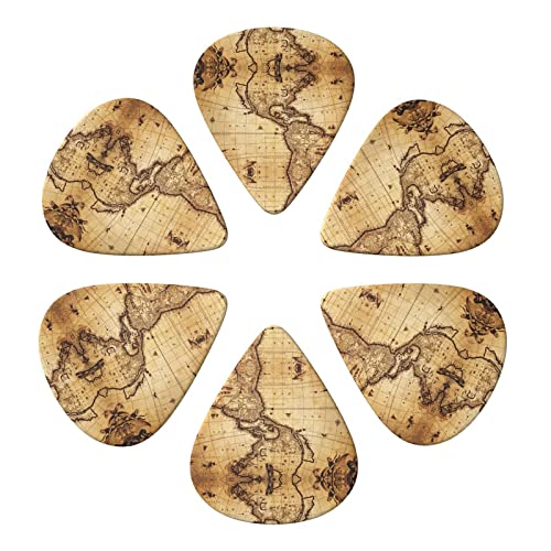 Lot de 6 médiators carte du monde pour guitare acoustique, guitare électrique, basse, ukulélé – fins, moyens et épais. - Les Beatles, Paul McCartney, John Lennon, RIngo Starr, George Harrison Lot de 6 médiators carte du monde pour guitare acoustique, guitare électrique, basse, ukulélé – fins, moyens et épais. – Image 5