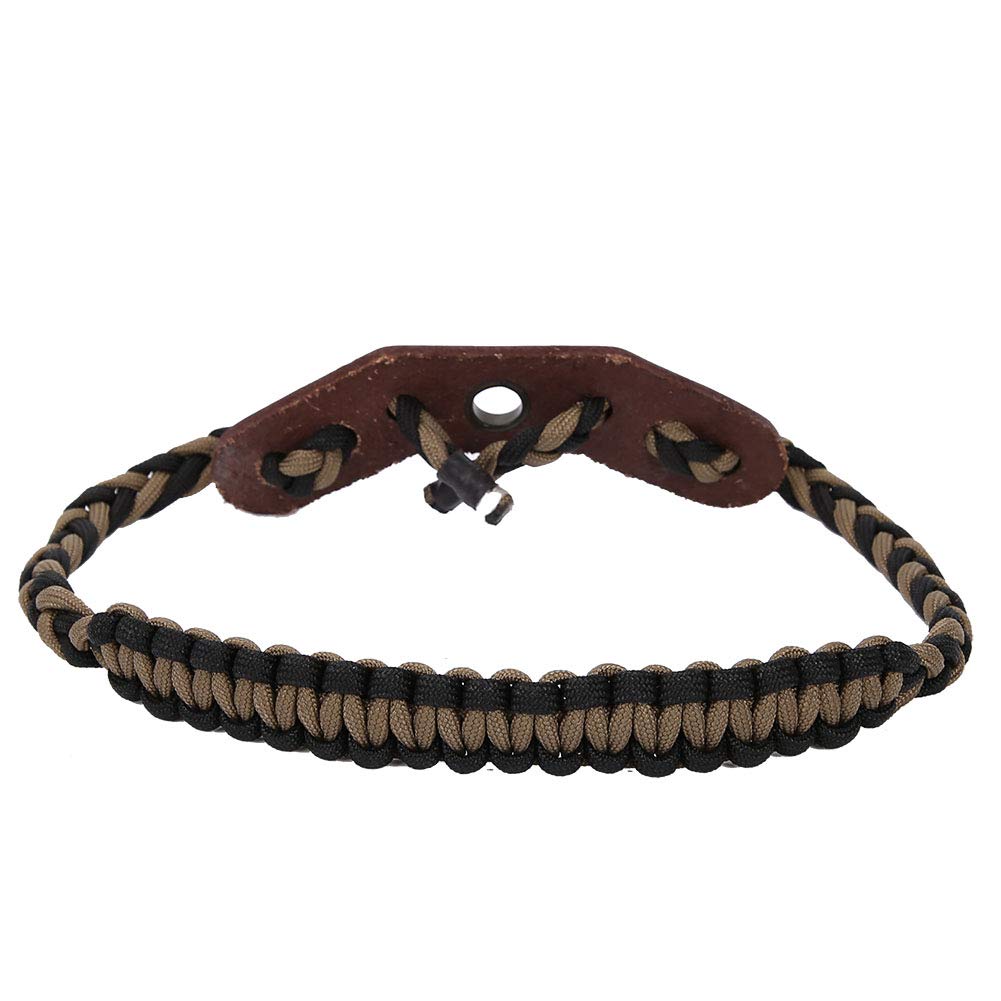 Sangle de Poignet pour Arc de Tir à L'arc, Corde Tressée en Nylon Réglable, Dragonne de Survie Polyvalente pour la Chasse et le Tir, S'adapte au Stabilisateur D'arc à Poulies et à L'arc Classique