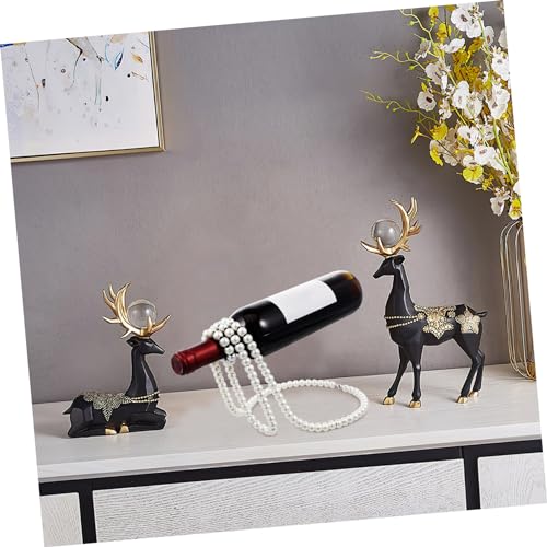 Soporte creativo para botellas de vino flotante de hierro blanco miniatura 5
