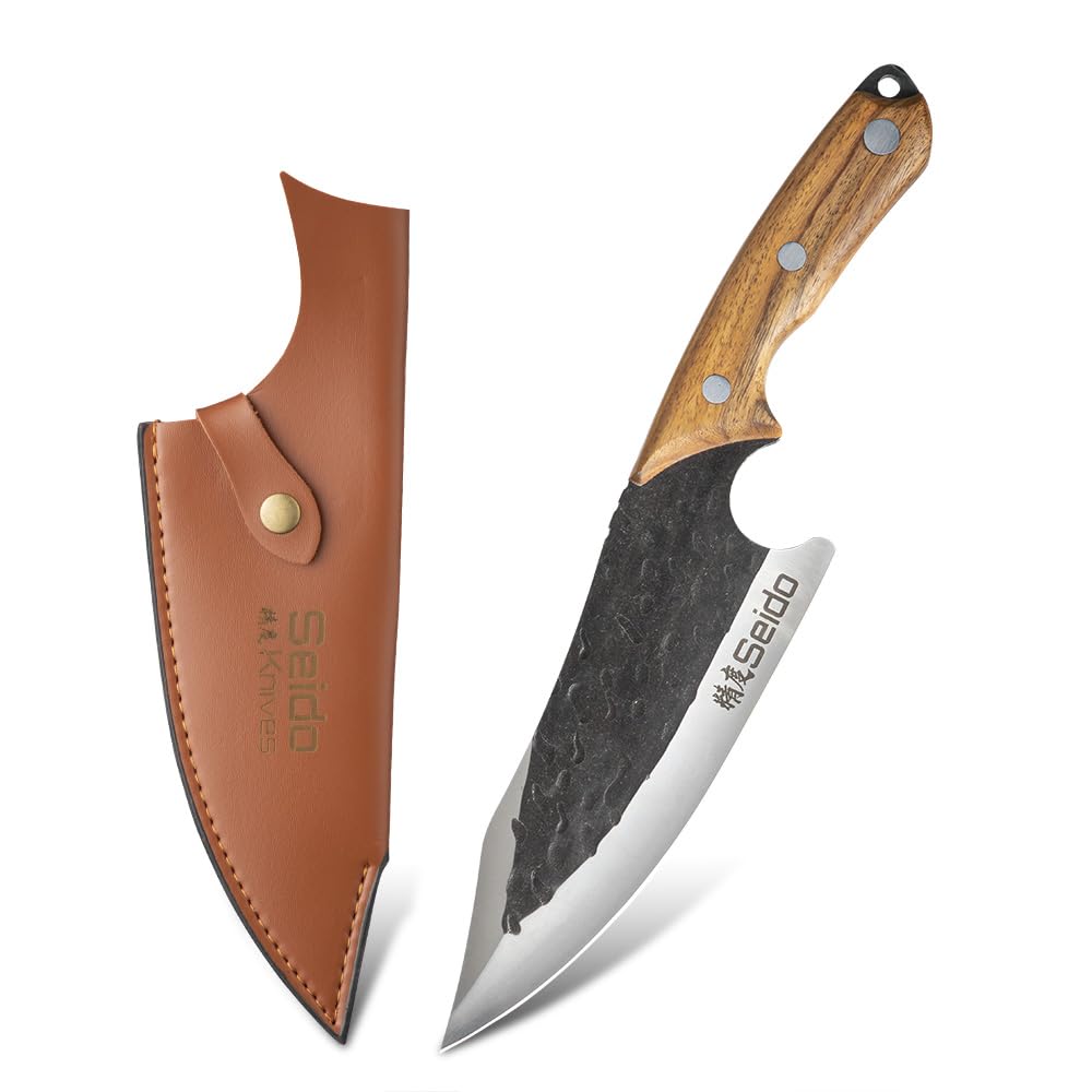 Sponsored Ad - Seido Knives Senjutsu Butcher Knife | Versatile Precision for Culinary Mastery Perfect for Outdoor BBQ Camping, Meat Slicing Multipurpose Knife | Ideal gift for Birthday, Wedding, Graduation