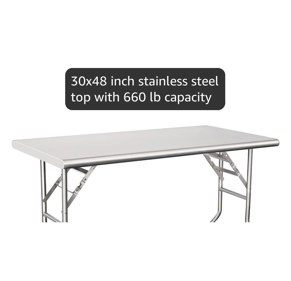 Amazon.com: HARDURA Folding Stainless Steel Table 30X48 Inches