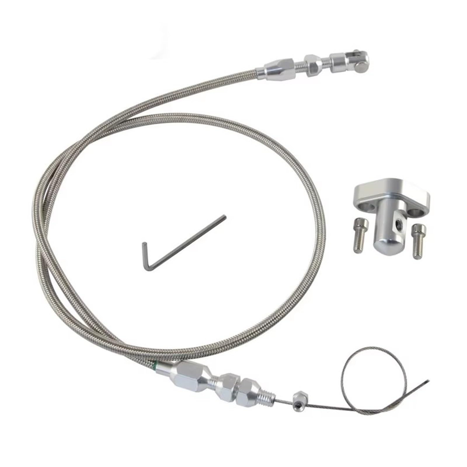 Câble d'accélérateur 36 pouces en acier inoxydable argent pour swap Chevy LS1 5,3l 4,8l - 8