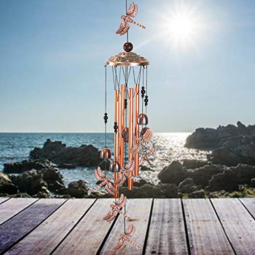 Ymxbl Outdoor Dragonfly Wind Chimes Decoration, Gift For Mom, Dragonfly Wind Bell, Indoor Dragonflies Windchimes, Wind Catcher, Aluminum Dragonfly Chime, Home Decor Mobile Windchime, Garden Wind Chime #TOP3