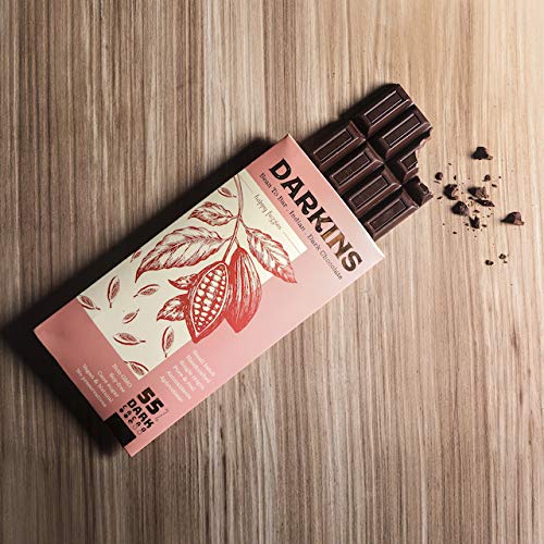 Darkins 55 Dark Chocolate Vegan, Glutenfree & Natural Indian Bean to