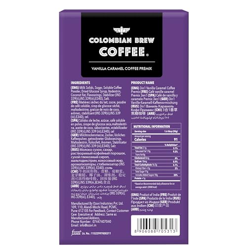 Image of Colombian Brew Vanilla Coffee Premix 5 Sachets | Flavoured Coffee Mix | Quick & Easy Preparation