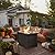 Flamaker Gas Fire Pit Table 43 inch 50000 BTU Outdoors Gas Propane Firepits with Tempered Glass Desktop, Lid & Lava Rock and Waterproof Cover for Deck, Backyard, Patio