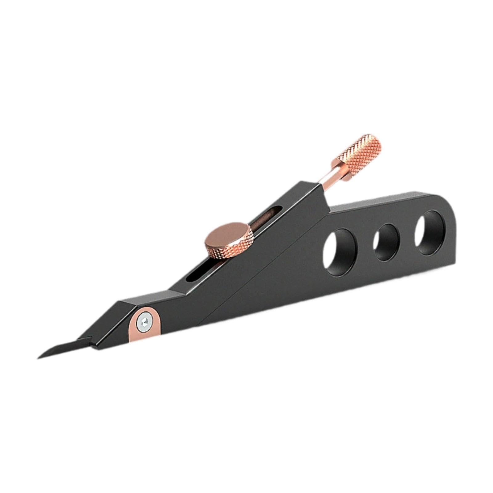 F Fityle Strumento per scrbe di gocce di chitarra, strumento di riparazione del liuthier, marcatore di spaziature per corde portatile arrugginita per musicisti