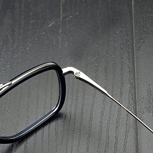 Ponadgabarytowe okulary do czytania z metalową ramką dla mężczyzn i kobiet, retro niebieskie światło blokujące czytniki komputerowe z czystego tytanu (kolor: złoty, rozmiar: 1,75 x)