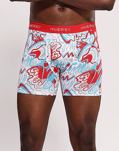 INNERSY Men's Breathable Mesh Boxer Briefs Cooling Moisture Wicking Underwear for Summer 4-Pack2
