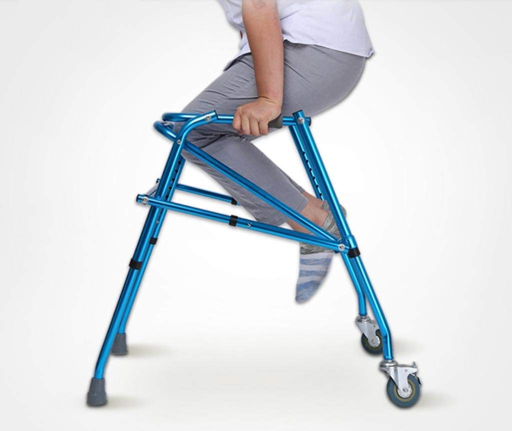 Medyczna lekka aluminiowa wyściełana składana rama do chodzenia na kółkach, chodzik Rollator, pomoce ułatwiające poruszanie się Interesting