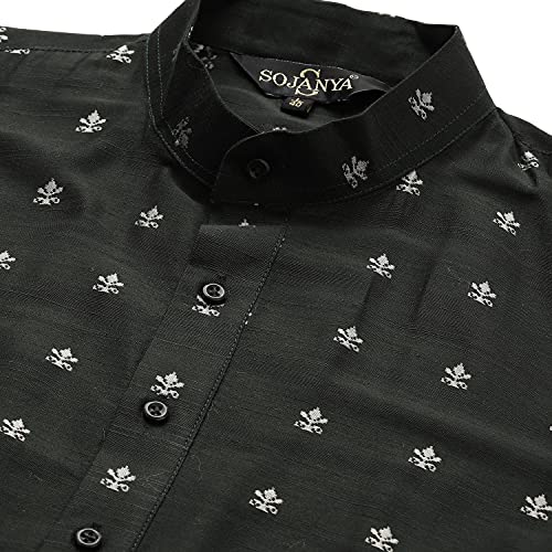 Sojanya (Since 1958 Men'S Cotton Self Design Only Long Kurta4
