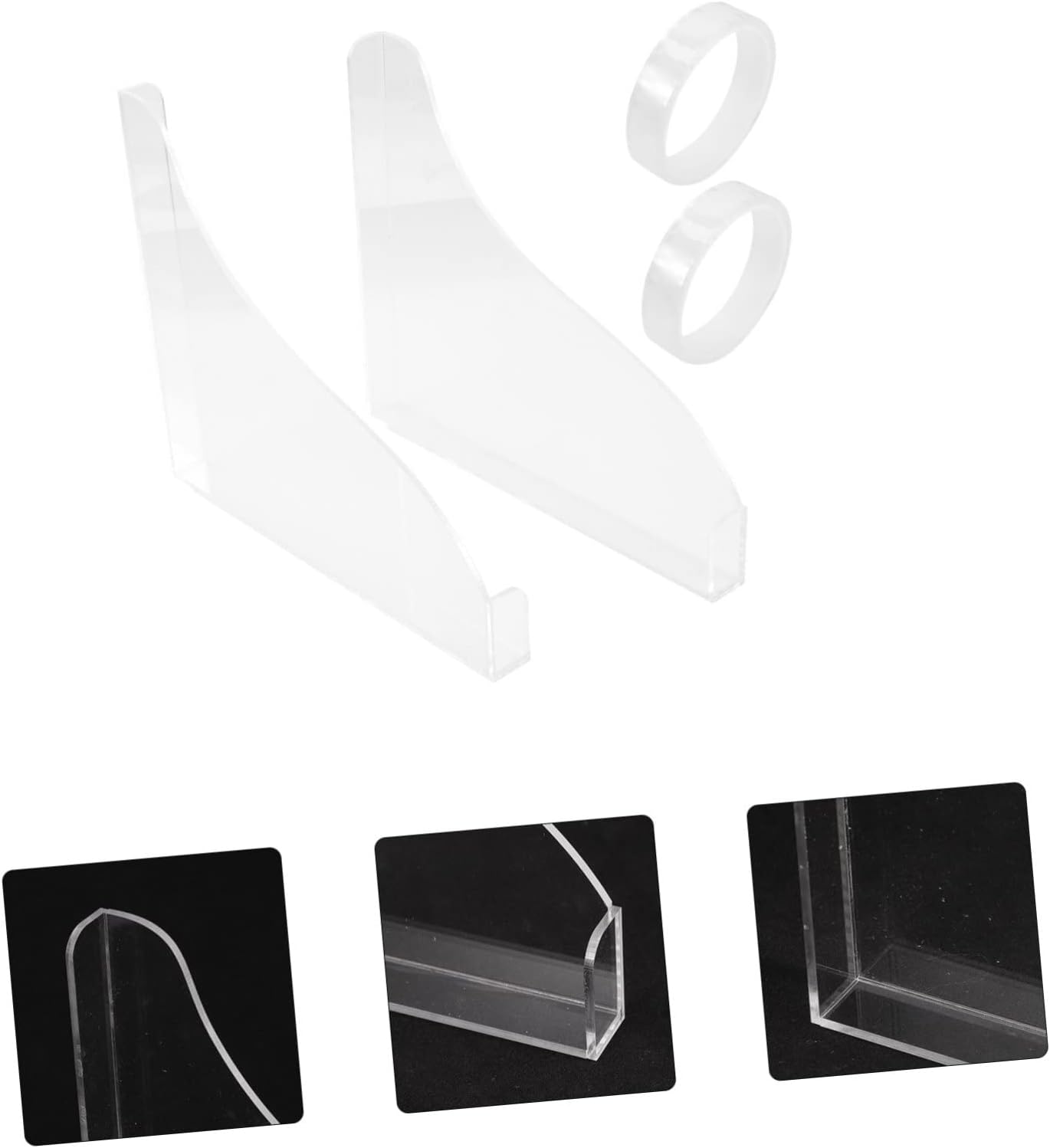 2pcs Corner Splashing Guards for Bathtubs Transparent Acrylic Water Guards with Adhesive Tapes Multipurpose Bathroom Protection and High Design