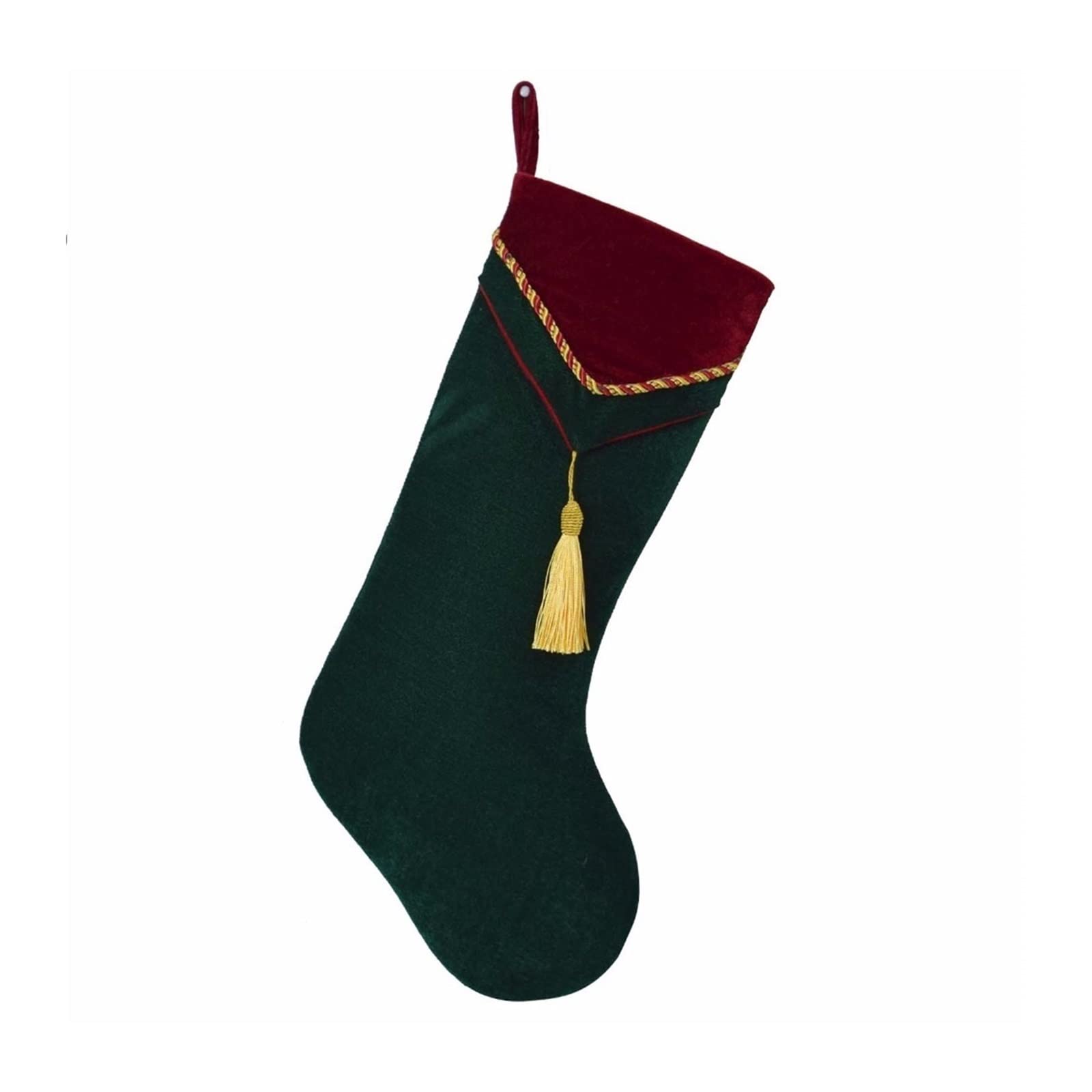ZZSRJ Rote dekorative Socken Weihnachtssocken, Weihnachten, Heimtextilien (Color : Green, Size : 10 * 19in)