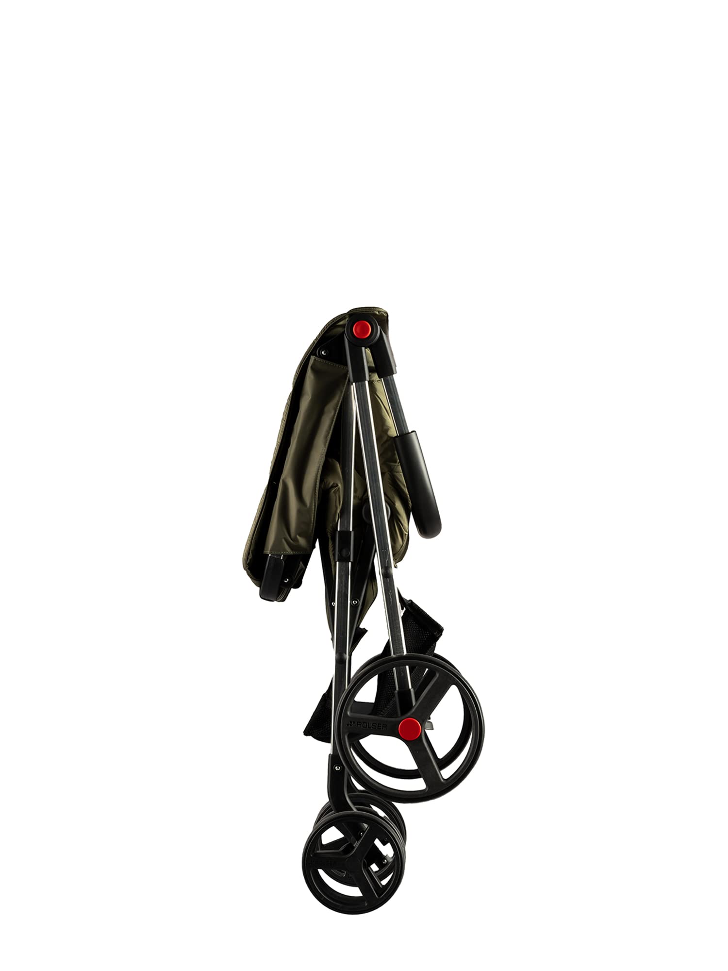 Carrello Portaspesa Rolser Basket Polar 4 Ruote 2 Girevole Pieghevole - Kaki