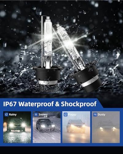 Image of D4S HID Bulb - 6000K 35W Sinoparcel Xenon Replacement Headlights Bulb -2 Yrs Warranty- Pack of 2 | 42402 66440 42402WX, High Low Beam Replacement Lights, Bi-Xenon, DC 12V 35W