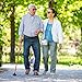supregear Folding Cane - Foldable Walking Cane for Men & Women - Adjustable Collapsible Self-Standing Cane with T-Handle and Anti-Lost Wrist Strap, Balancing Mobility Aid for Elderly Men Women, Brown