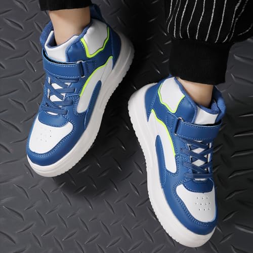 Kids Sneakers for Boys Girls High Top Skate Shoes Unisex-Child Casual Walking Shoes Lightweight Breathable Non-Slip Athletic Shoes3