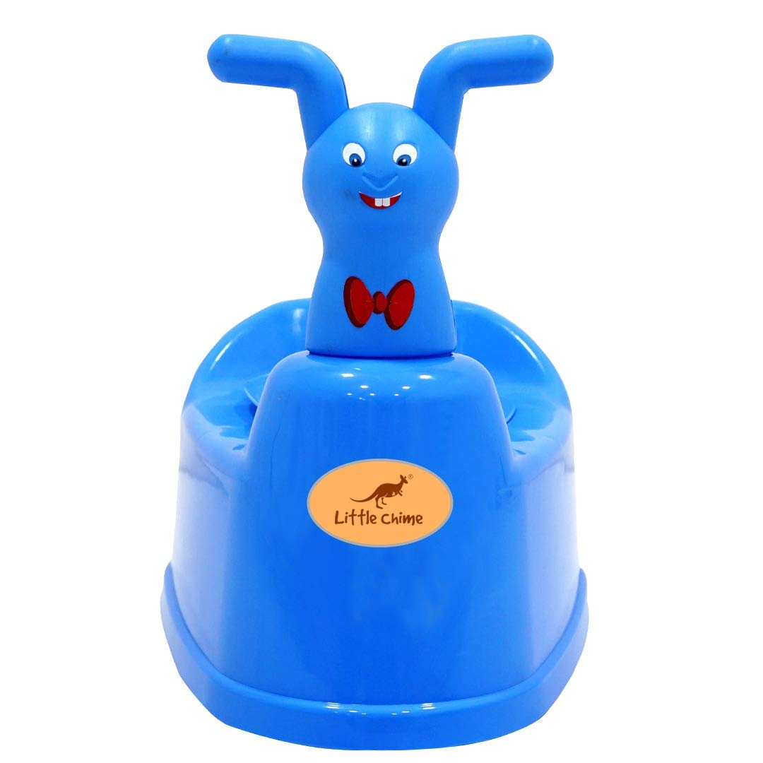 Little Chime Potty with Toilet Trainer/Infant Potty Toilet Chair with Removable Tray & Closing Lid(Blue)-image-22