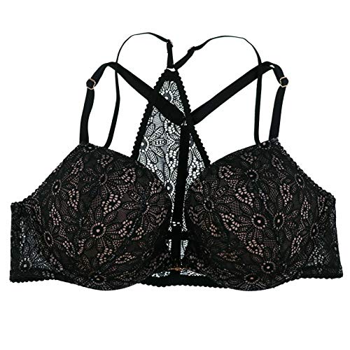 Victoria's Secret Bra Bombshell Front Close Padded Add 2 Cup with Floral Lace