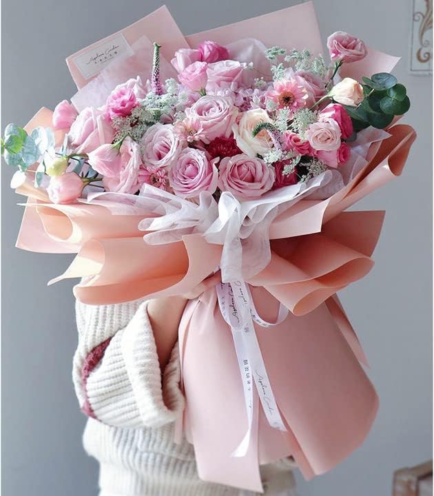 Miniatura 3 de XICHEN 20 hojaspapel de regalo de flores de estilo coreano, impermeable, papel de ramo de floristería, manualidades, papel de regalo ouya, 22.8 x