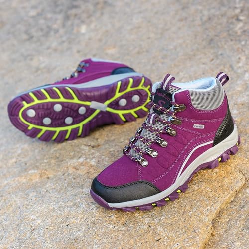 Mens And Womens Anti Slip And Wear Resistant Lace Up Hiking Boots Comfortable And Breathable Walking Boots Rubber Soles Scenic Spots Tourist Boots Couple Park Walking Boots Rock Climbing Boots4