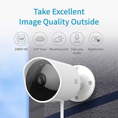 YI Outdoor Security Camera, 1080p Cloud Cam IP Waterproof Night Vision Surveillance System with Two-Way Audio, Motion Detection, Activity Alert, Deterrent Alarm - iOS, Android App Available by YI - Image 3