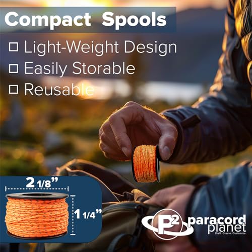 Paracord Planet Nano Cord –Lightweight Nylon Nano Paracord – Great for Arts & Crafts, Home Décor, Camping and More