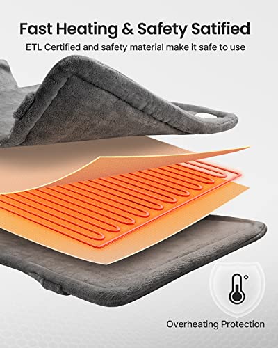 RENPHO Electric Heating Pad for Back Pain Relief, Birthday Christmas Gifts for Women Men Mom Dad Elderly, FSA Eligible Items Only List, Large Heat Pad for Neck Shoulders, 24