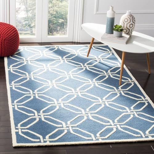 Image of Hand Tufted Wool Carpets Anti Shedding Rug Modern Carpets for Living Room Size 9x12 Feet