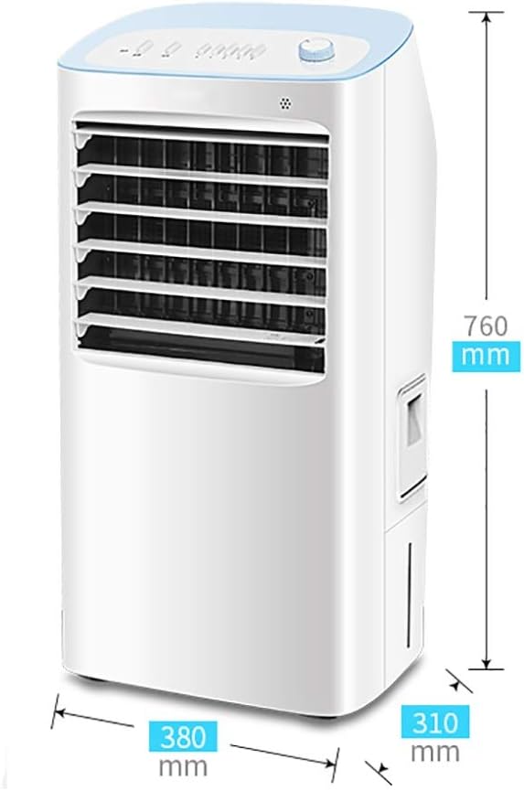 Add Water Evaporative Air Conditioning Mobile Portable Air Cooler 10L Water Tank 4 Wind Speed for Home Office White