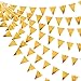 PinkBlume 金三角旗 布ガーランドバナーパーティー 飾り滑らかな明るい色 ゴールデンペナント旗 男の子女の子誕生日 飾り付け 結婚式 パーティー 飾り キャンプ 飾り バースデー デコレーション 卒業、退職パーティー の飾り子供部屋の装飾 お祭り 用品 アウトドア旗水洗い可能