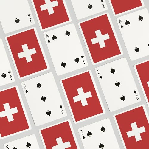 Baraja de Póker Bandera Suiza 52 Cartas Tamaño Poker miniatura 4