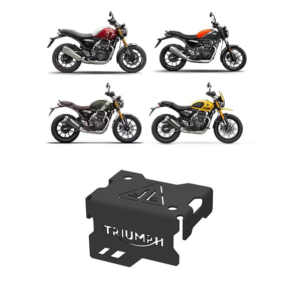 Image of Front Reservoir Guard Compatible With Triumph Speed 400 |speed T4 | Scrambler 400X | Scrambler 400XC (Black, Pack of 1)