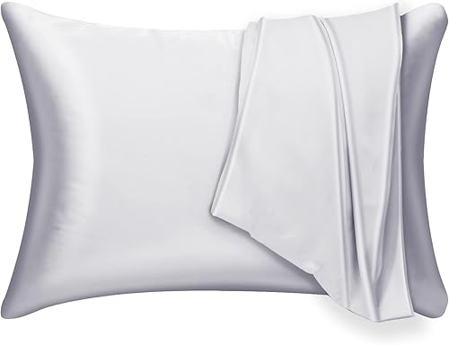 Paquete de 2 fundas de almohada de seda de morera para cabello y piel, con cremallera oculta. Ambos lados 19 momme a prueba de alérgenos, suave,
