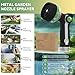 Garden Hose Nozzle Heavy Duty,Metal Water Hose Nozzle with 10 Adjustable Spray Patterns, High Pressure Hose Sprayer Nozzle Thumb Control On Off Valve for Lawn & Plant Watering, Car & Pet Washing