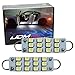 iJDMTOY 12-SMD-3528 1.72" 43mm 211-2 212-2 214-2 561 Rigid Loop Festoon LED Bulbs For Car Side Door Courtesy Lights, Xenon White