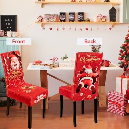 6PCS-Christmas-Dining-Chair-Covers-Stretch-Removable-Washable-Dining-Room-Chair-Protector-Slipcover-3D-Print-Santa-Claus-Deer-Kitchen-Chair-Cover-Slipcovers-Protector-for-Xmas-Holiday-Party-Home-Decor 6PCS Christmas Dining Chair Covers Stretch Removable Washable Dining Room Chair Protector Slipcover 3D Print Santa Claus Deer Kitchen Chair Cover Slipcovers Protector for Xmas Holiday Party Home Decor